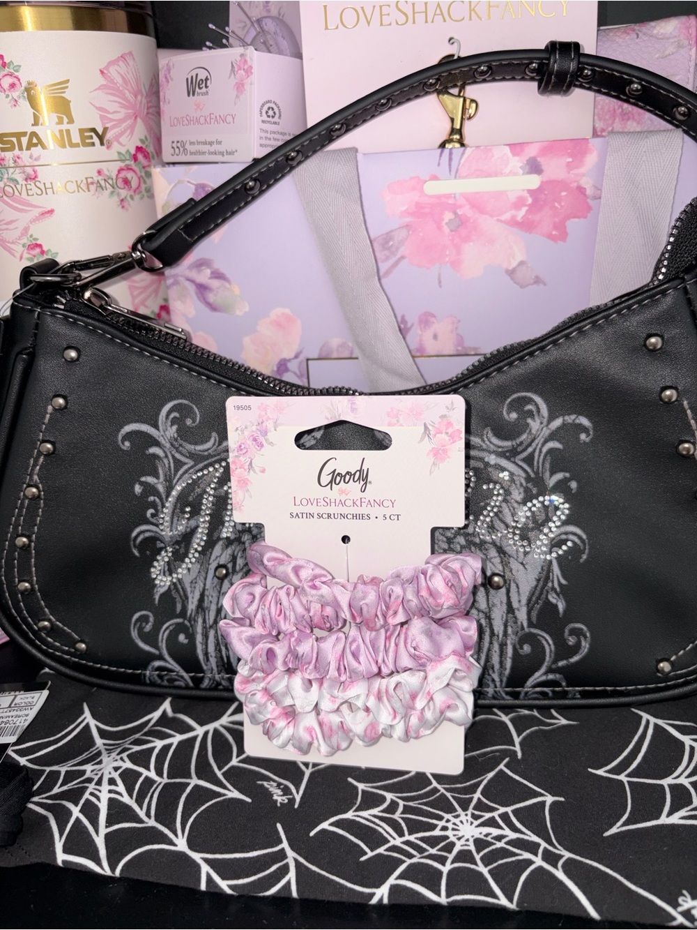 LoveShackFancy X Goody happy thoughts hibiscus scrunchies set